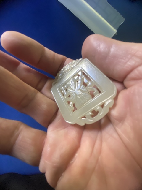 古玩玉器白玉牌真品鑒賞圖