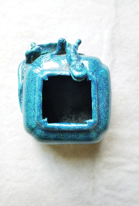 古玩陶瓷爐鈞釉水盂真品鑒賞圖