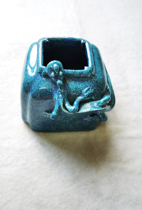 古玩陶瓷爐鈞釉水盂真品鑒賞圖