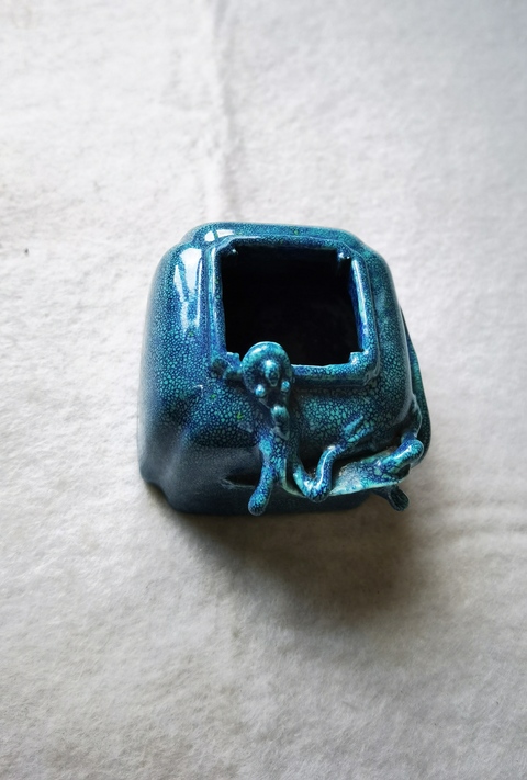 古玩陶瓷爐鈞釉水盂真品鑒賞圖
