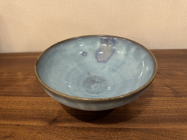 古玩陶瓷元代山西臨汾窯鈞釉大誤碗真品鑒賞圖