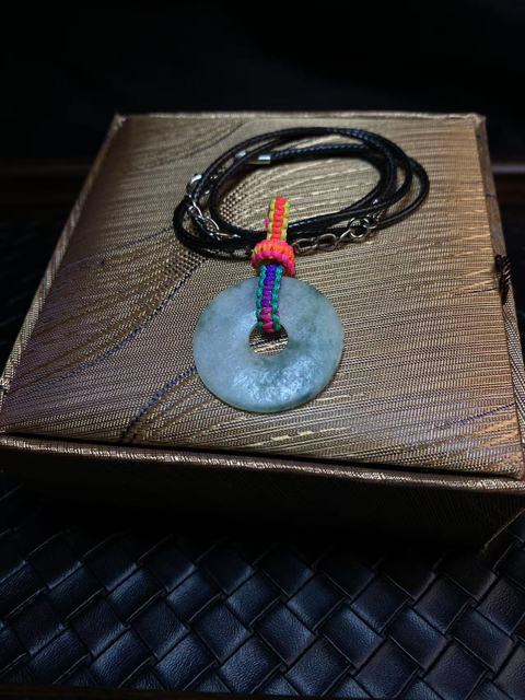 古玩玉器清代天然翡翠“平安扣”拍賣，當前價格900元