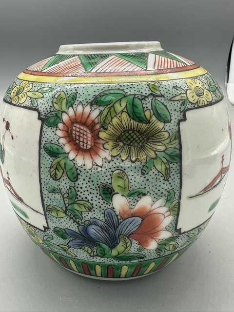 古玩陶瓷嬰戲紋五彩罐真品鑒賞圖