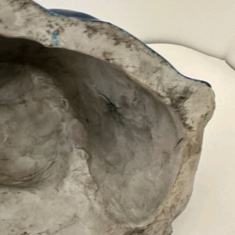 古玩陶瓷孔雀藍釉彌勒佛塑像真品鑒賞圖