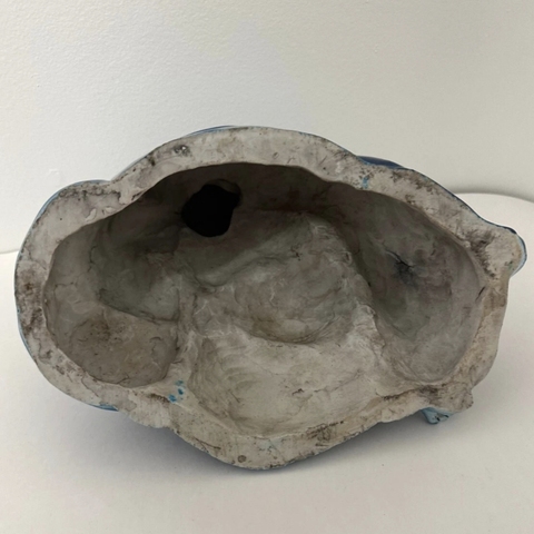 古玩陶瓷孔雀藍釉彌勒佛塑像真品鑒賞圖