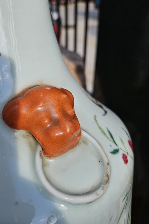 古玩陶瓷花鳥(niǎo)紋粉彩瓶真品鑒賞圖
