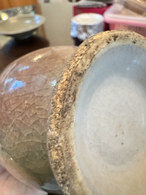 古玩陶瓷郎綠釉撇口瓶真品鑒賞圖