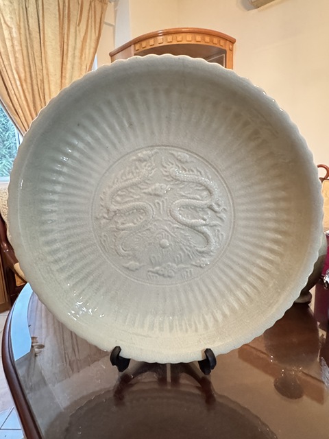 古玩陶瓷龍紋盤真品鑒賞圖