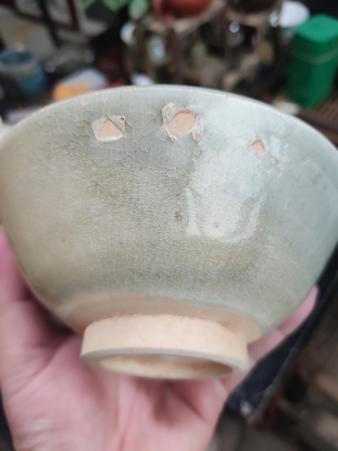 古玩陶瓷青釉茶碗真品鑒賞圖