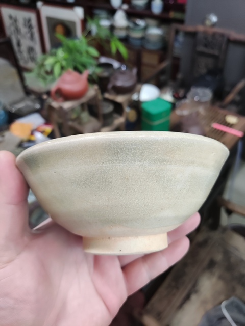 古玩陶瓷青釉茶碗真品鑒賞圖