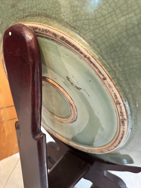 古玩陶瓷綠哥釉大盤真品鑒賞圖