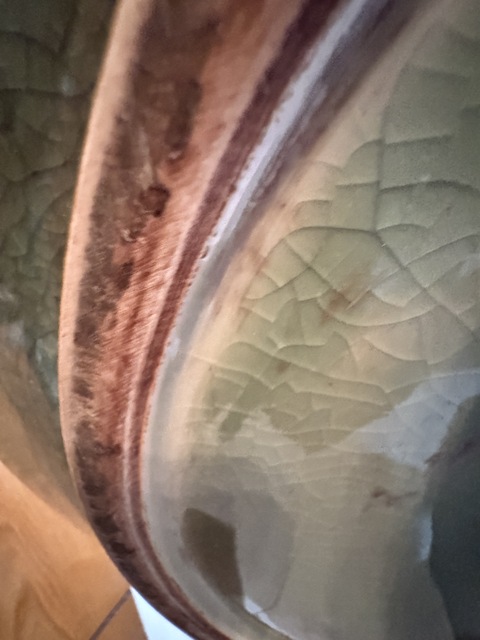 古玩陶瓷綠哥釉大盤真品鑒賞圖
