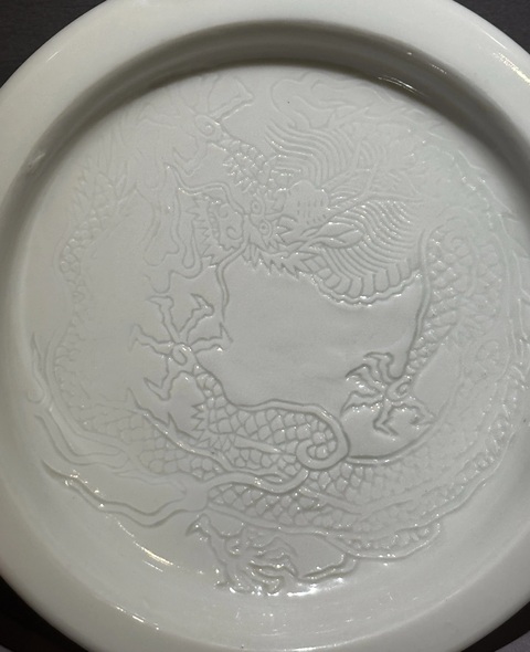 古玩陶瓷清晚期 白釉盤真品鑒賞圖