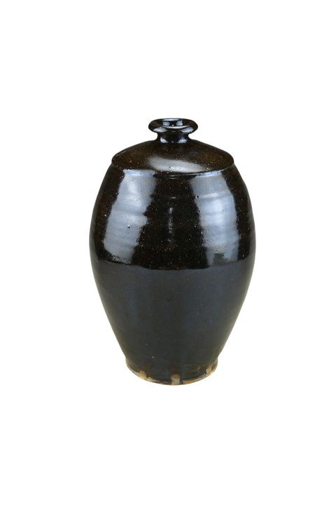 古玩陶瓷清·褐釉梅瓶真品鑒賞圖