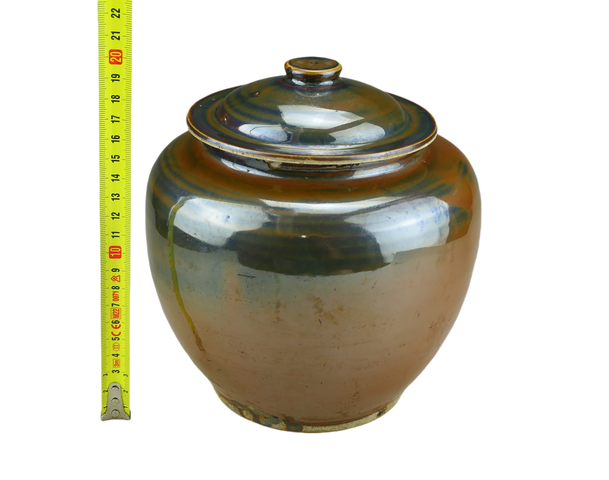 古玩陶瓷明代.定窯系紫金釉蓋罐(高級器型)拍賣,當前價格166元