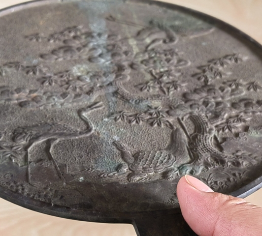 古玩銅器日本銅鏡真品鑒賞圖