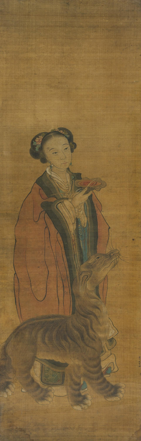 古玩字畫程璋款人物畫真品鑒賞圖
