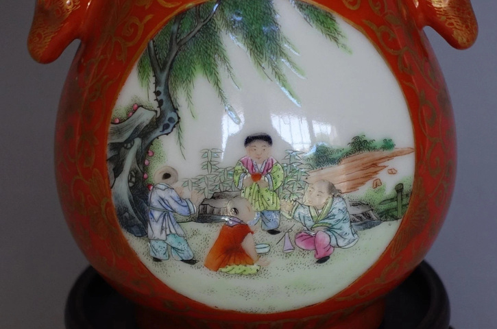古玩陶瓷民國 鹿頭尊真品鑒賞圖