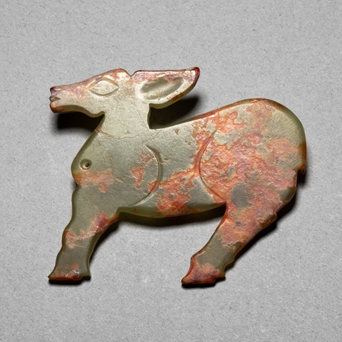 古玩玉器仿古玉鹿型件真品鑒賞圖