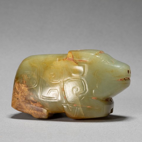 古玩玉器做舊仿古“玉牛”真品鑒賞圖