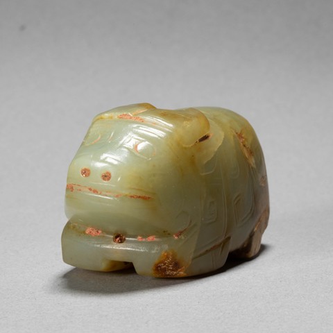 古玩玉器做舊仿古“玉牛”真品鑒賞圖