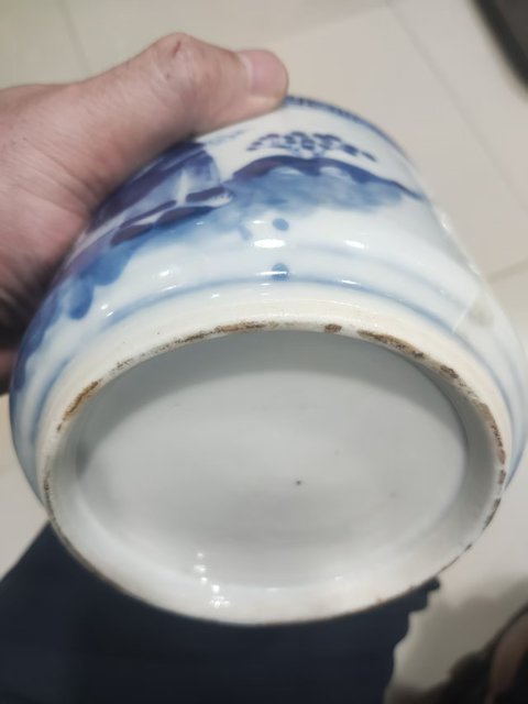 古玩陶瓷三星高照圖青花香爐真品鑒賞圖