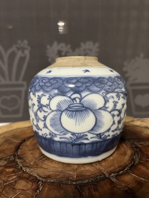 古玩陶瓷清中期青花喜字罐拍賣，當(dāng)前價(jià)格1188元