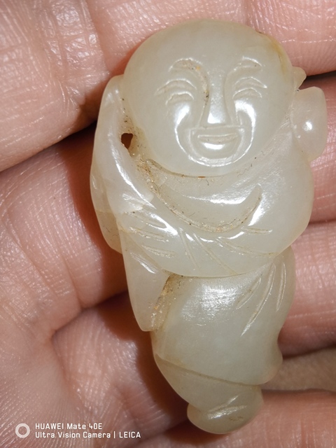 古玩玉器和田玉童子真品鑒賞圖