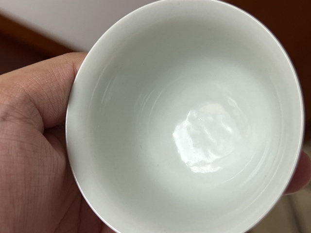 古玩陶瓷晚明白釉杯真品鑒賞圖