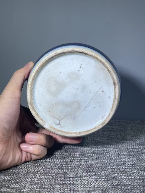 古玩陶瓷青花纏枝喜字紋罐真品鑒賞圖