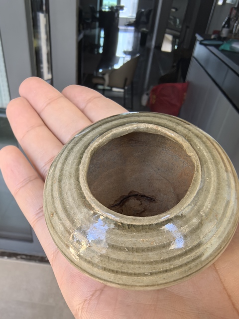 古玩陶瓷青釉水盂真品鑒賞圖