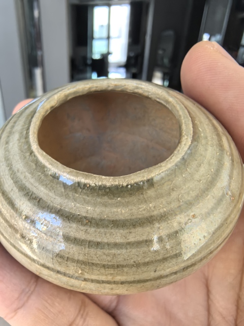 古玩陶瓷青釉水盂真品鑒賞圖
