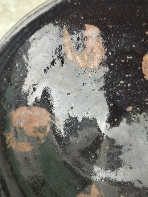 古玩陶瓷黑釉鐵銹斑碗真品鑒賞圖