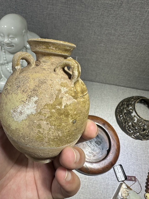 古玩陶瓷青釉四系罐真品鑒賞圖