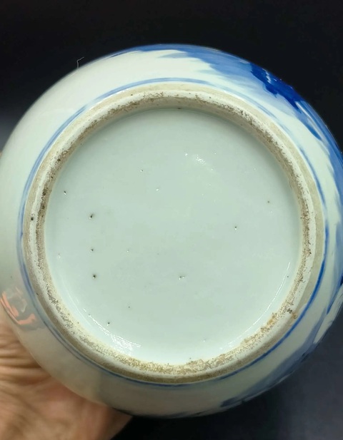 古玩陶瓷(保真卡)清晚·青花福祿壽三星人物紋罐拍賣,當前價格5888元
