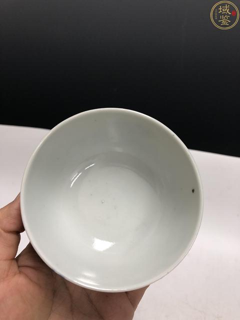 古玩陶瓷青花鳳凰涎玉書茶碗真品鑒賞圖