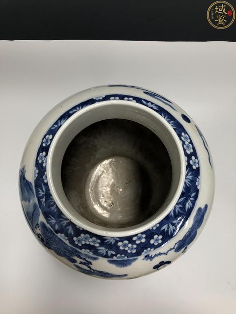 古玩陶瓷青花十八學士圖將軍罐真品鑒賞圖