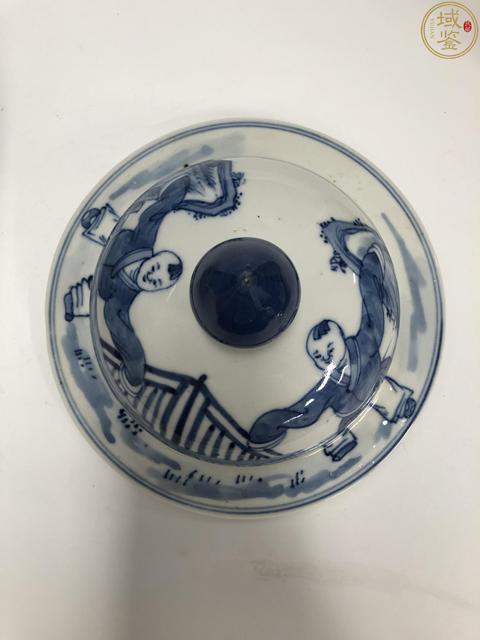 古玩陶瓷青花十八學士圖將軍罐真品鑒賞圖