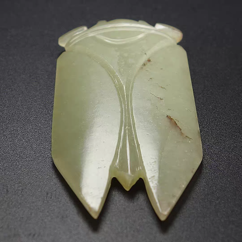 古玩玉器和田玉雕“八刀蟬”真品鑒賞圖