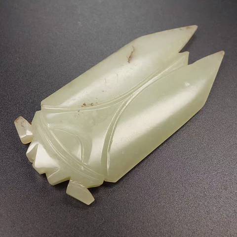 古玩玉器和田玉雕“八刀蟬”真品鑒賞圖