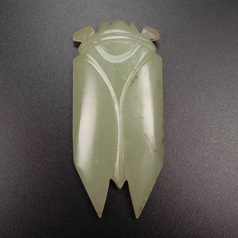 古玩玉器和田玉雕“八刀蟬”真品鑒賞圖