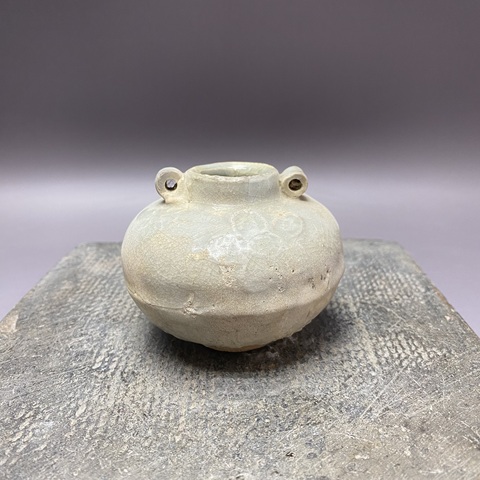 古玩陶瓷元代印花罐真品鑒賞圖