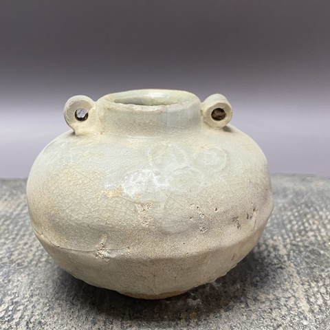 古玩陶瓷元代印花罐真品鑒賞圖