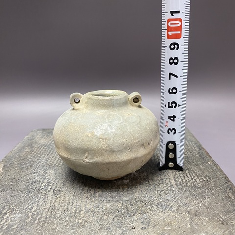 古玩陶瓷元代印花罐真品鑒賞圖