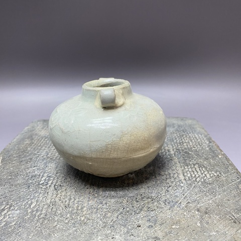 古玩陶瓷元代印花罐真品鑒賞圖