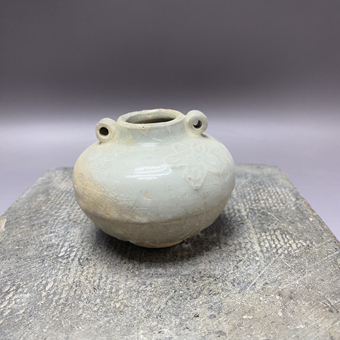 古玩陶瓷元代印花罐真品鑒賞圖
