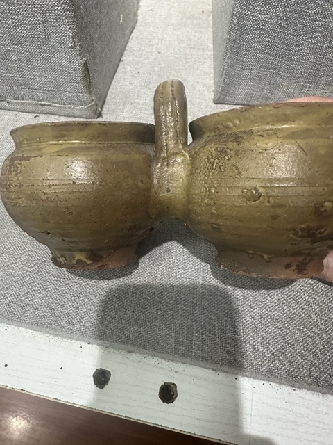 古玩陶瓷青釉雙連罐真品鑒賞圖