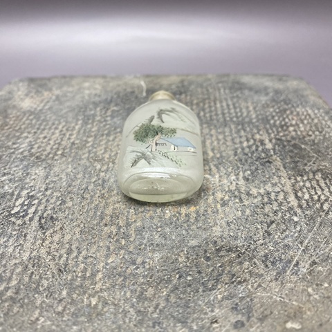 古玩陶瓷民國內畫山水紋鼻煙壺真品鑒賞圖