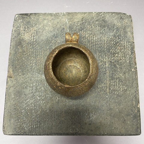 古玩陶瓷褐釉鳥食罐真品鑒賞圖