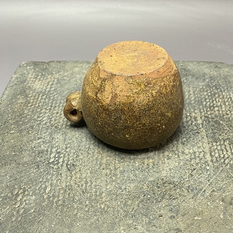 古玩陶瓷褐釉鳥食罐真品鑒賞圖